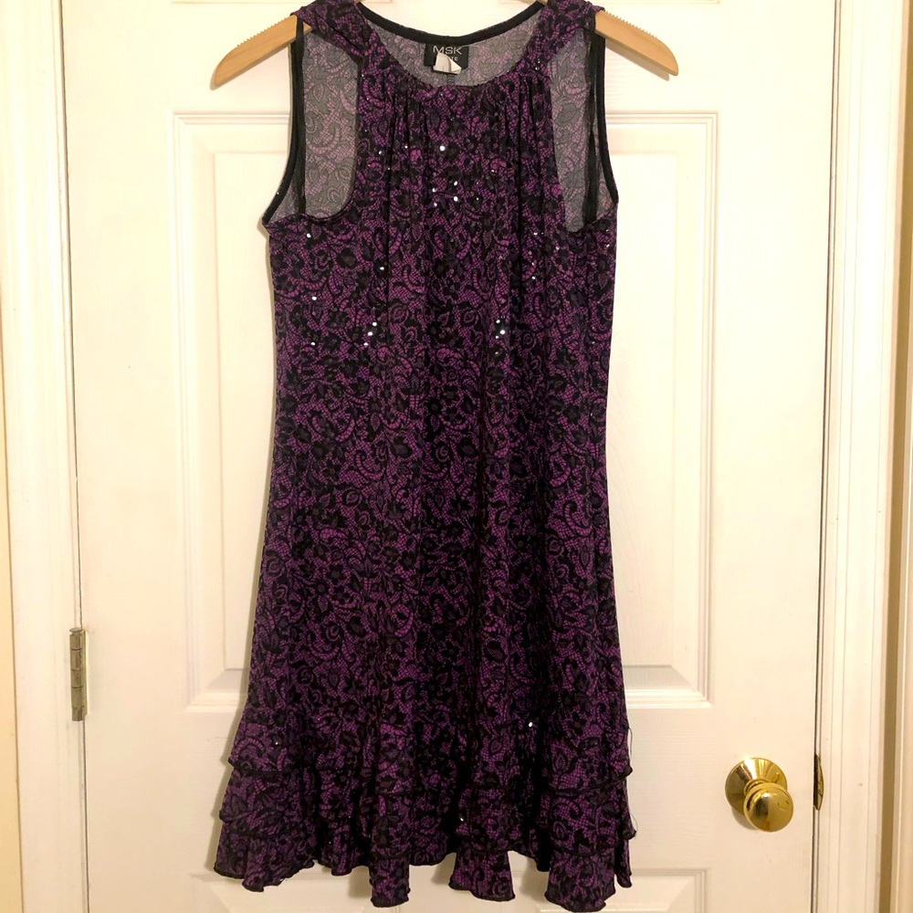 MSK halter neck mini dress
